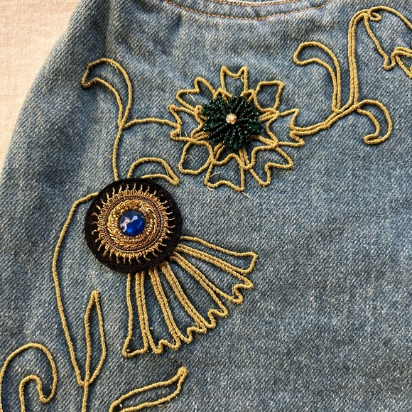 🌟 Vintage 80s Mondi Designer Embellished Skirt 🌟 - Picture 7 of 16